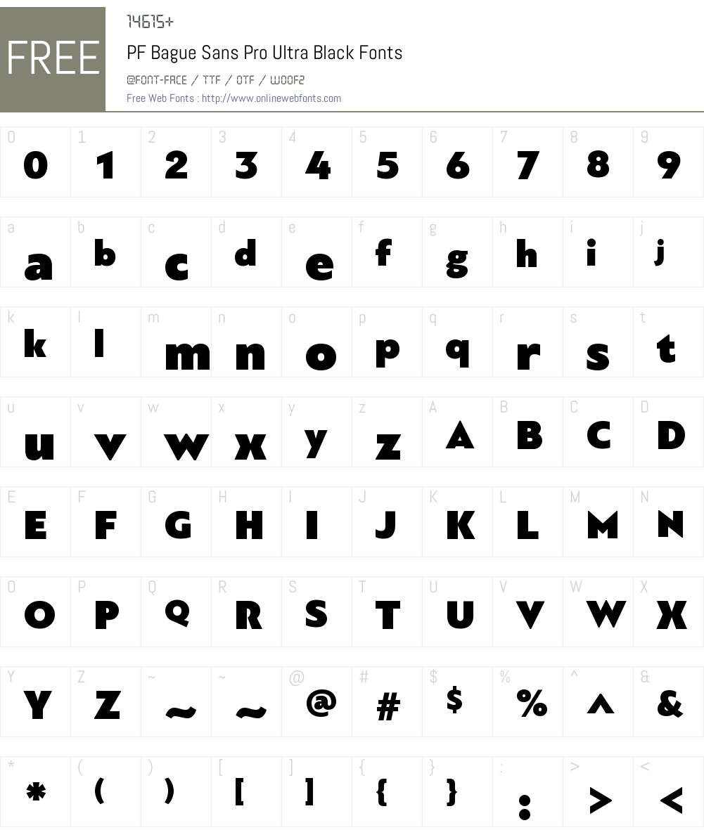 PF Bague Sans Pro Font Screenshots