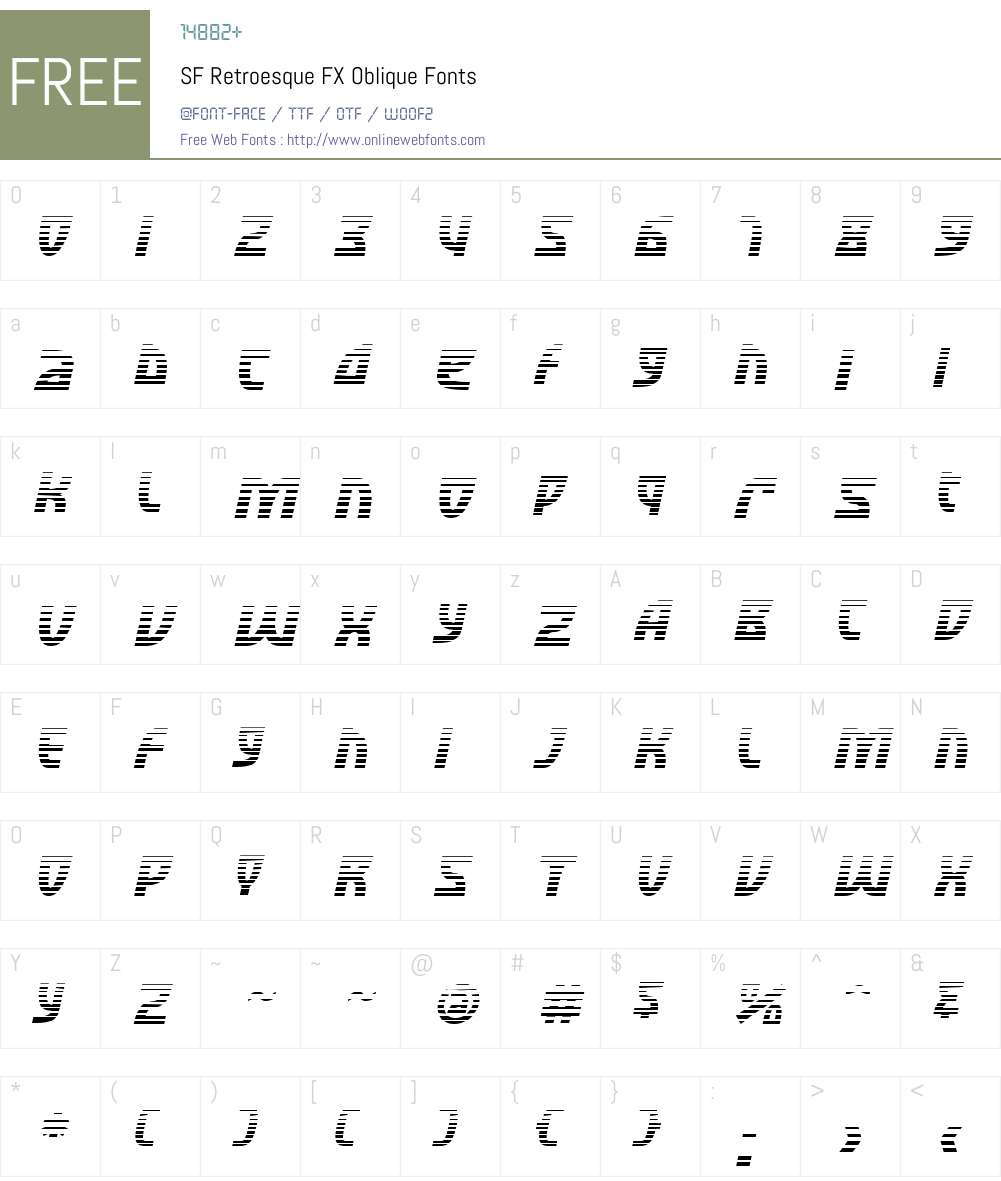 SF Retroesque FX Font Screenshots