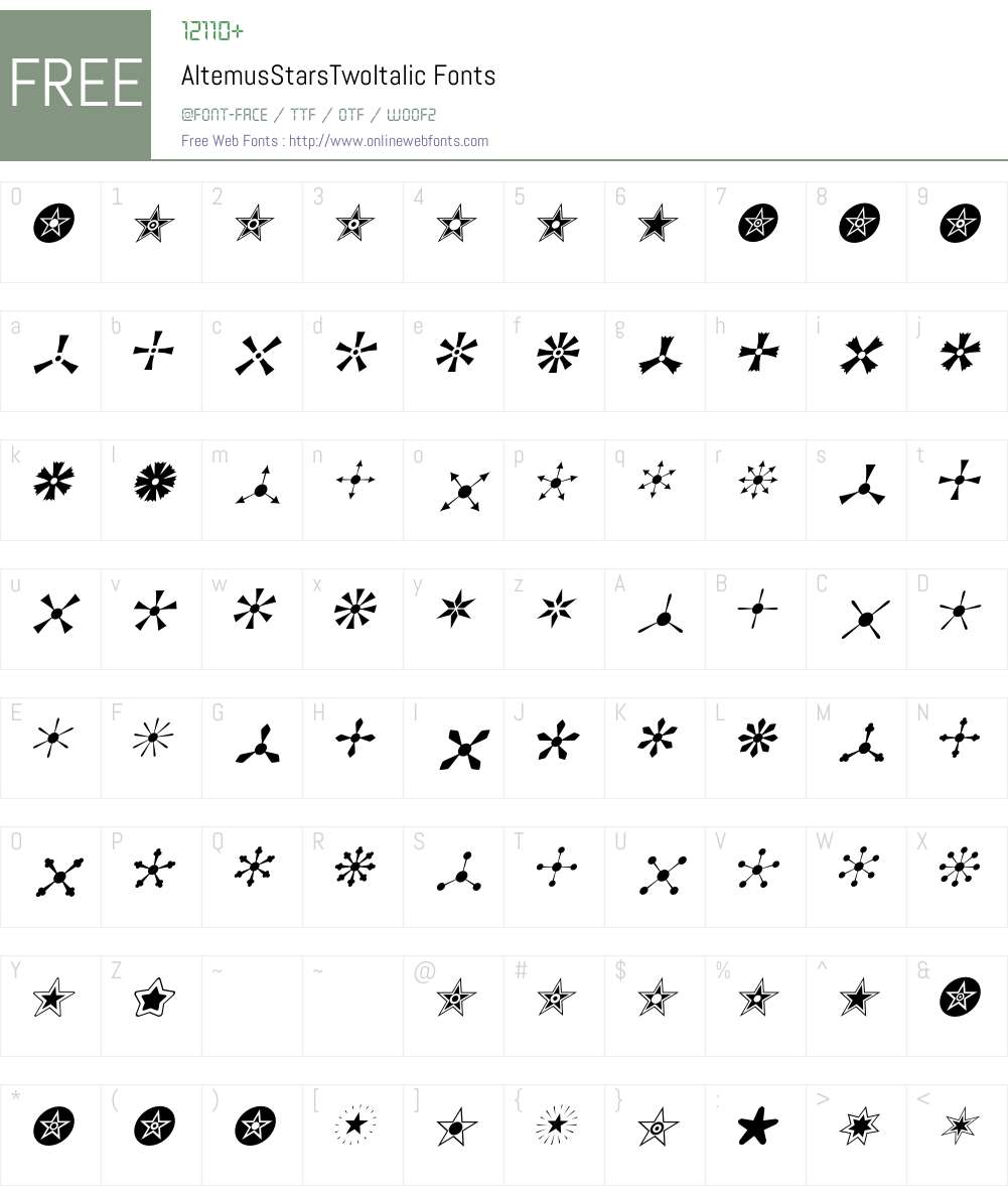 Altemus Font Screenshots