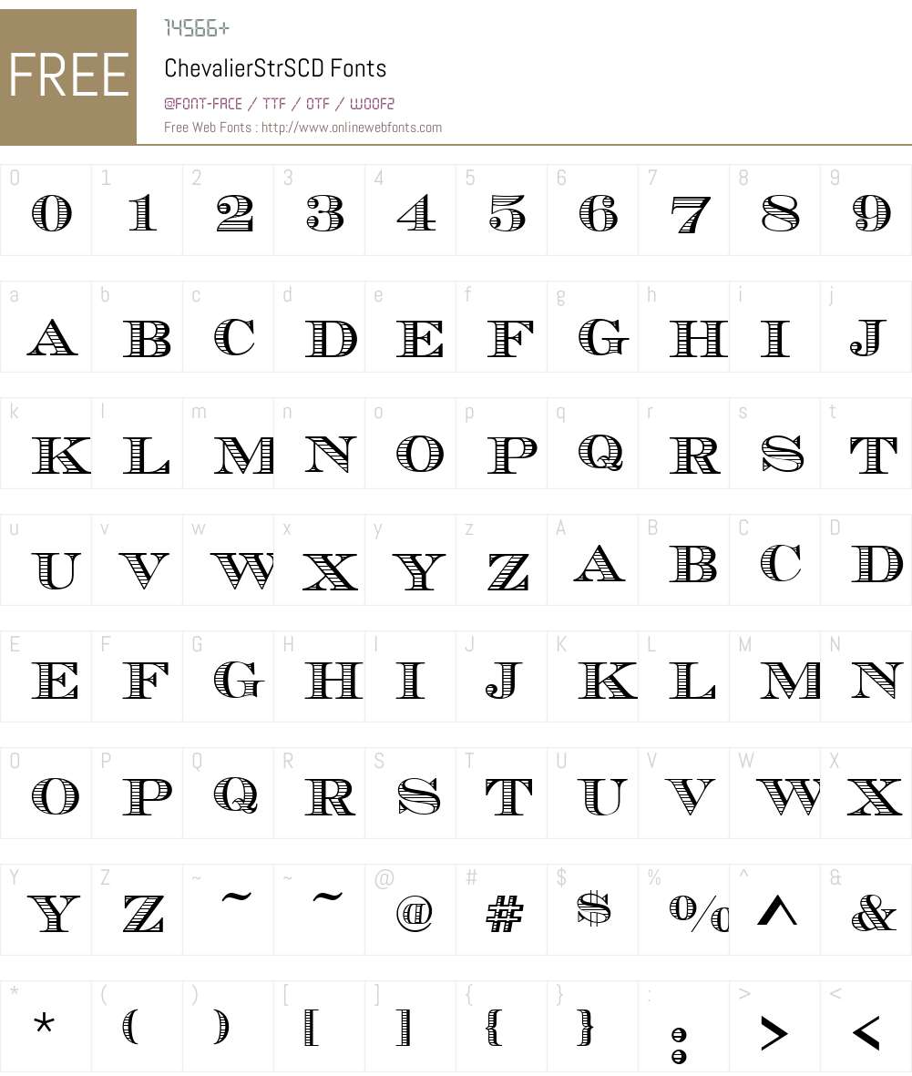 ChevalierStrSCD Font Screenshots