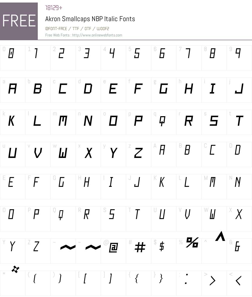 Akron Smallcaps NBP Font Screenshots