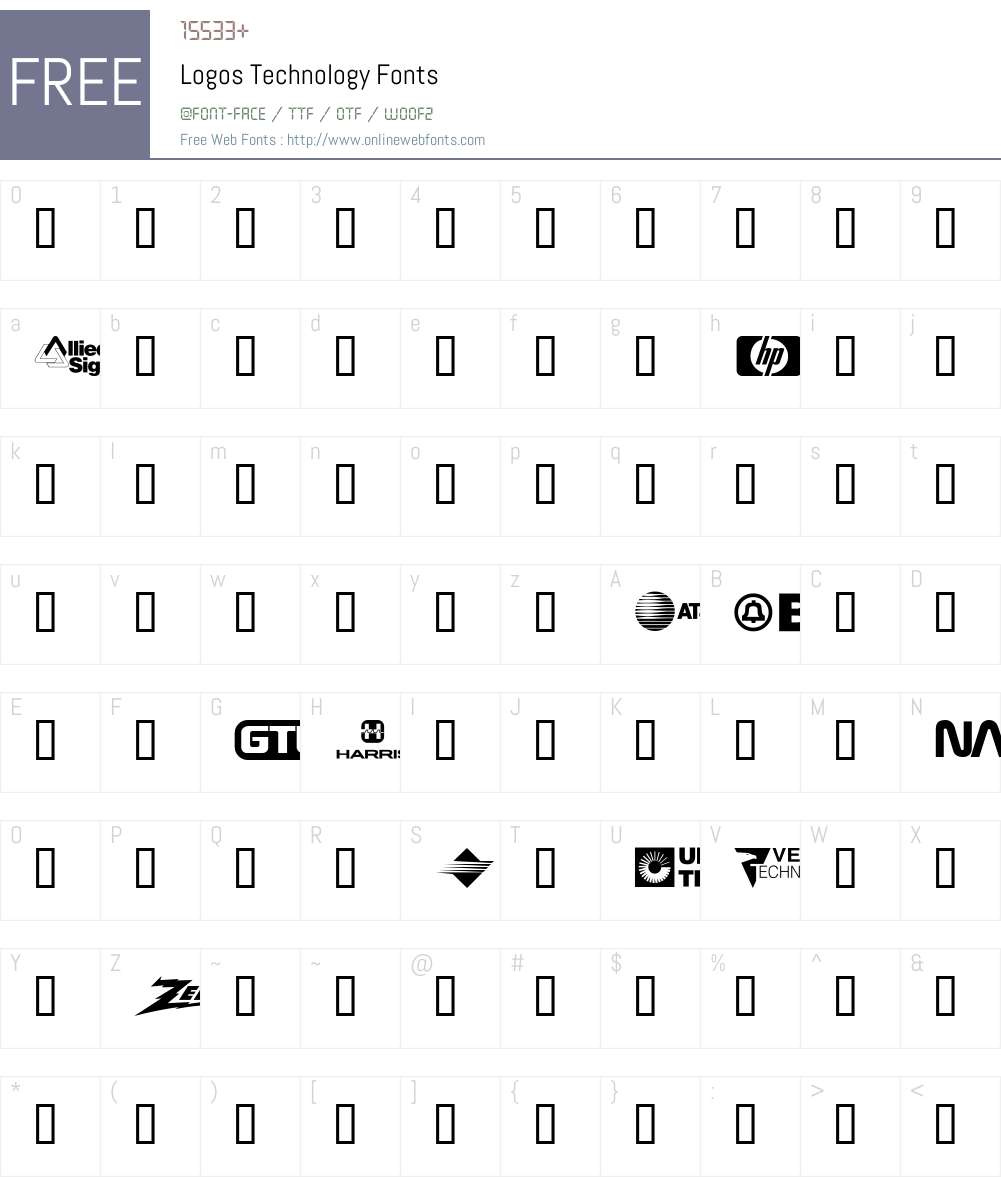 Logos Font Screenshots
