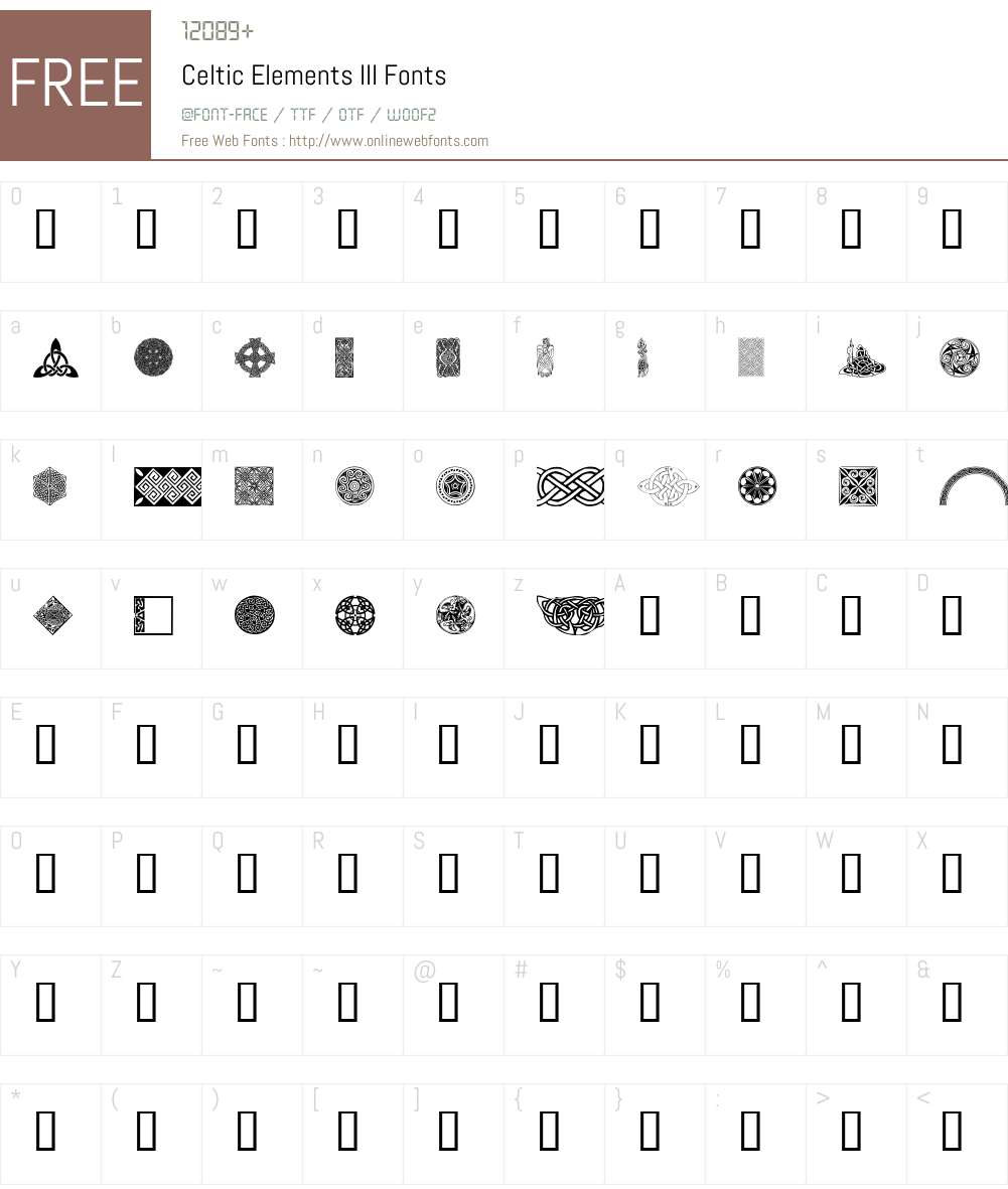 Celtic Elements III Font Screenshots
