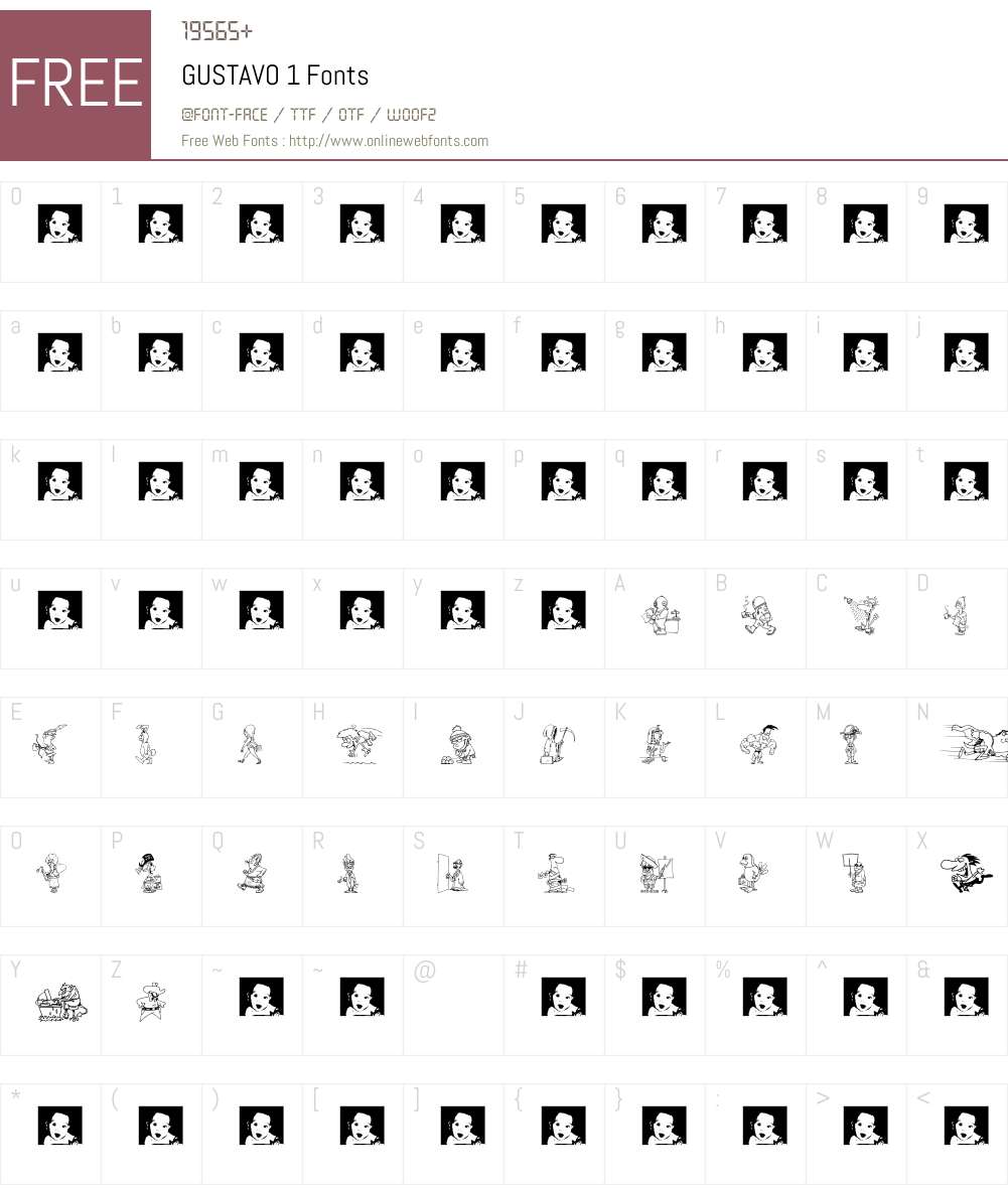 GUSTAVO Font Screenshots