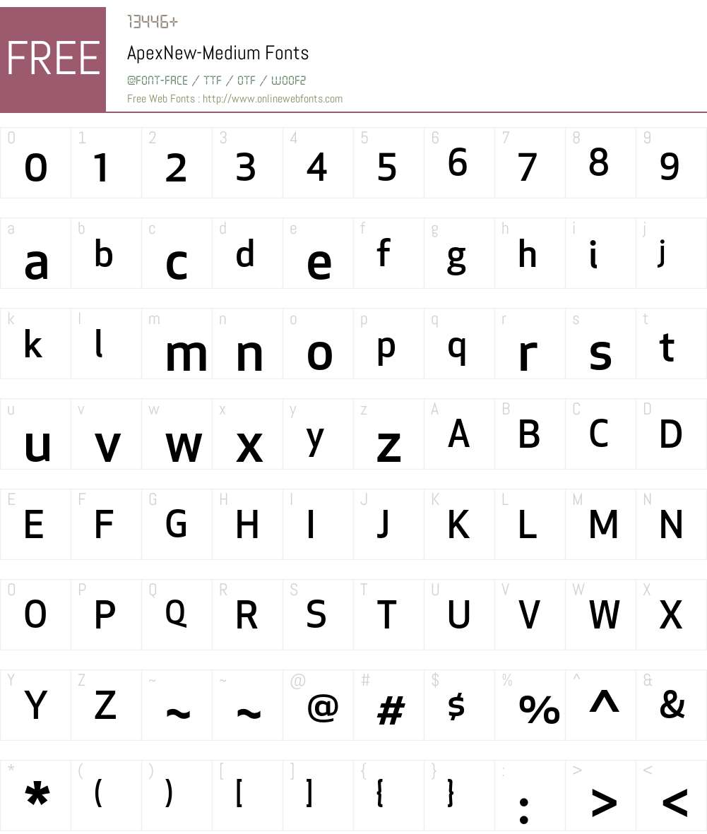 Apex New Font Screenshots