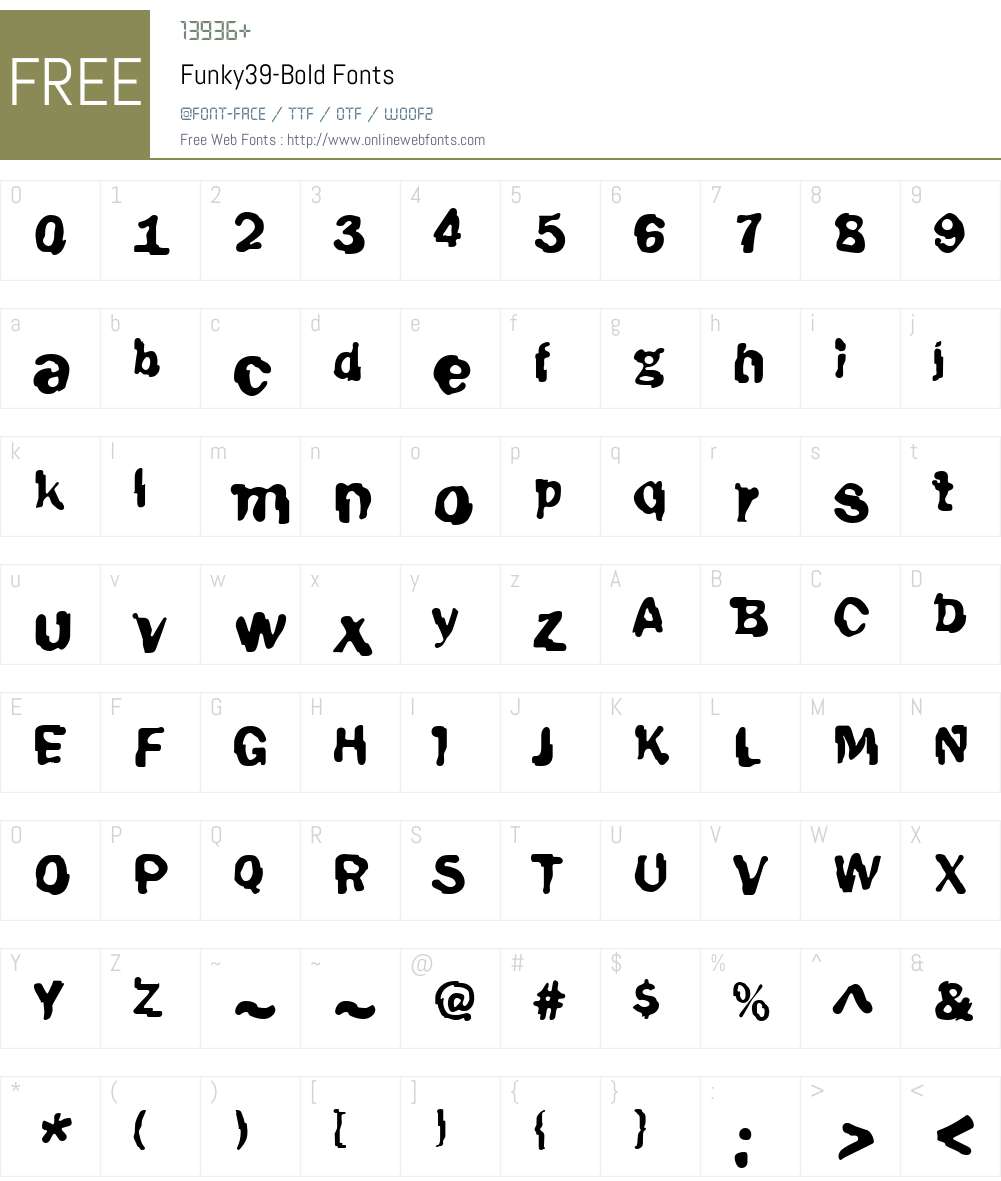 Funky39 Font Screenshots
