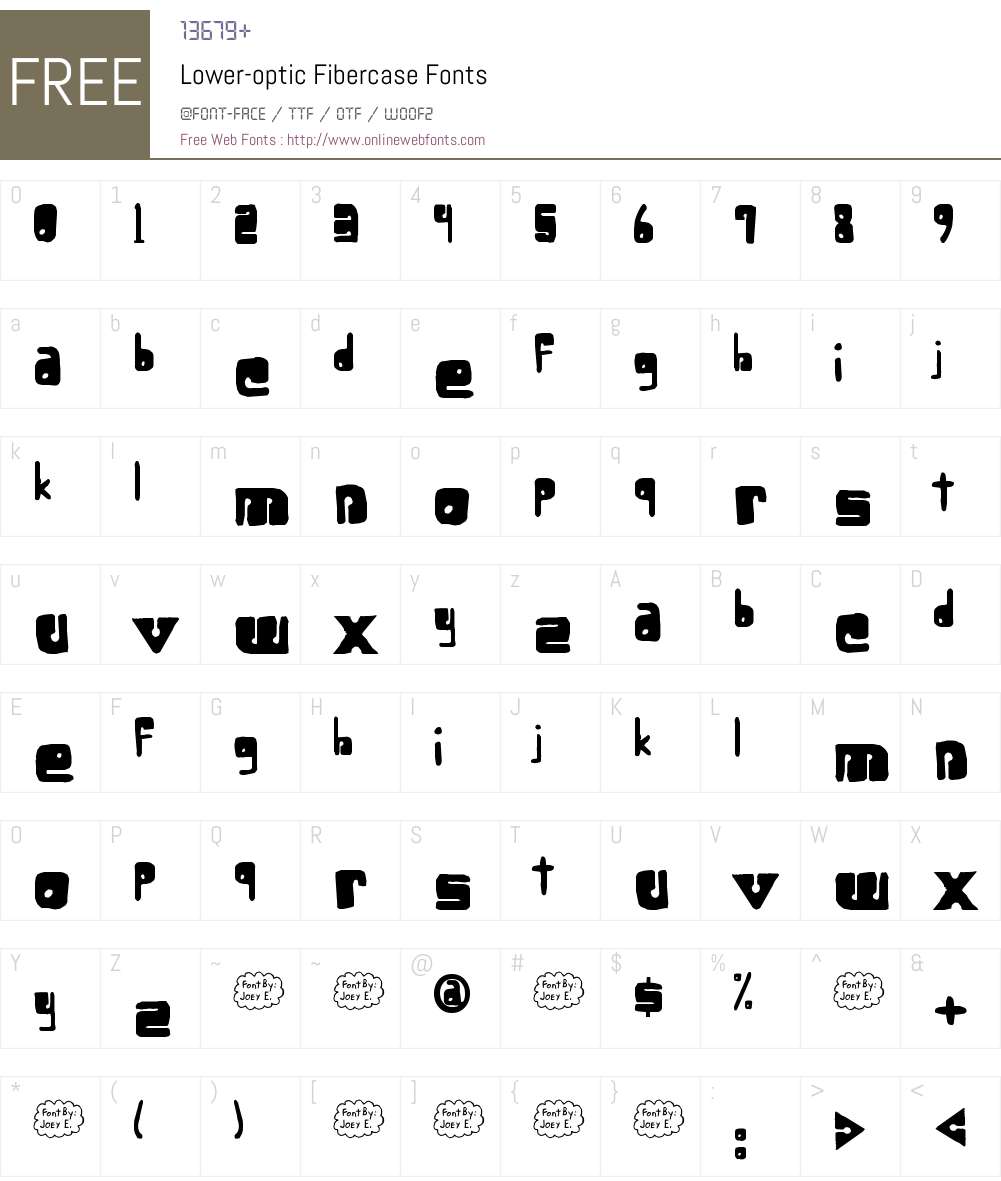 Lower-optic Fibercase Font Screenshots