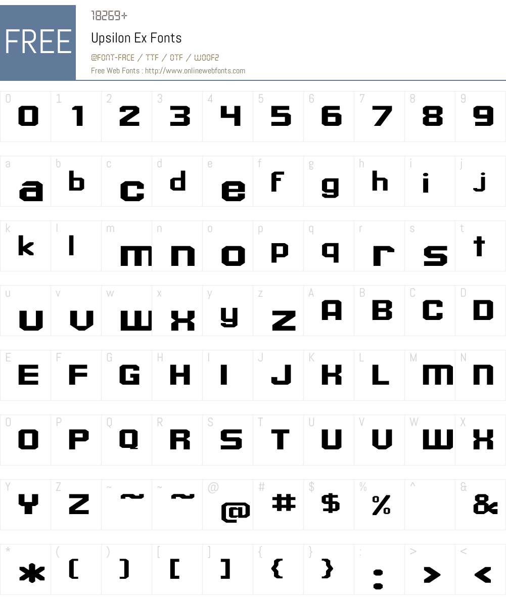 Upsilon Ex Font Screenshots