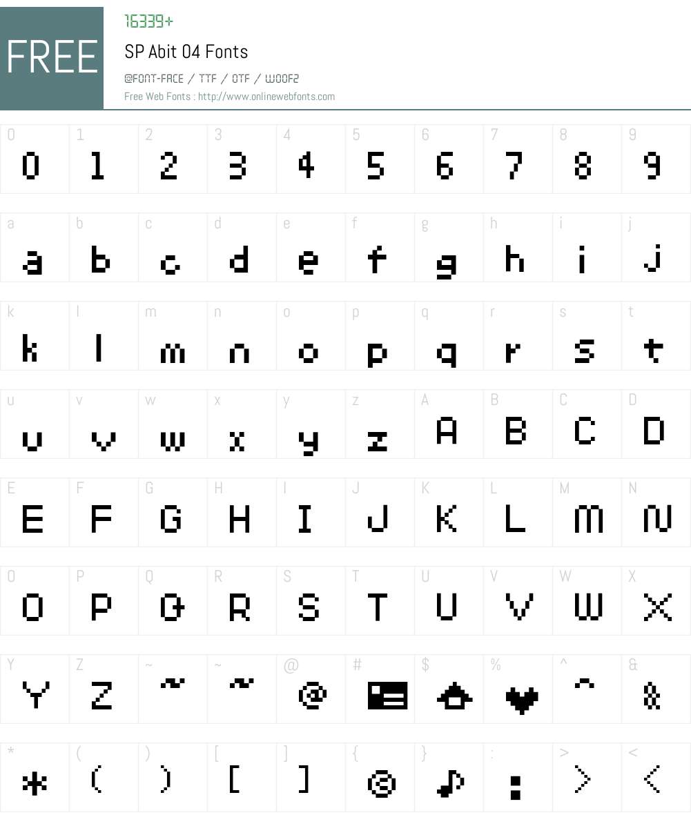 SP Abit 04 Font Screenshots