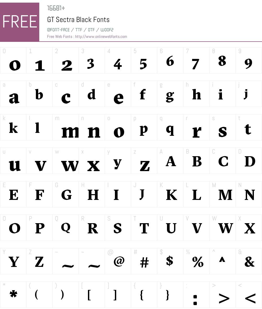 GT Sectra Black Font Screenshots