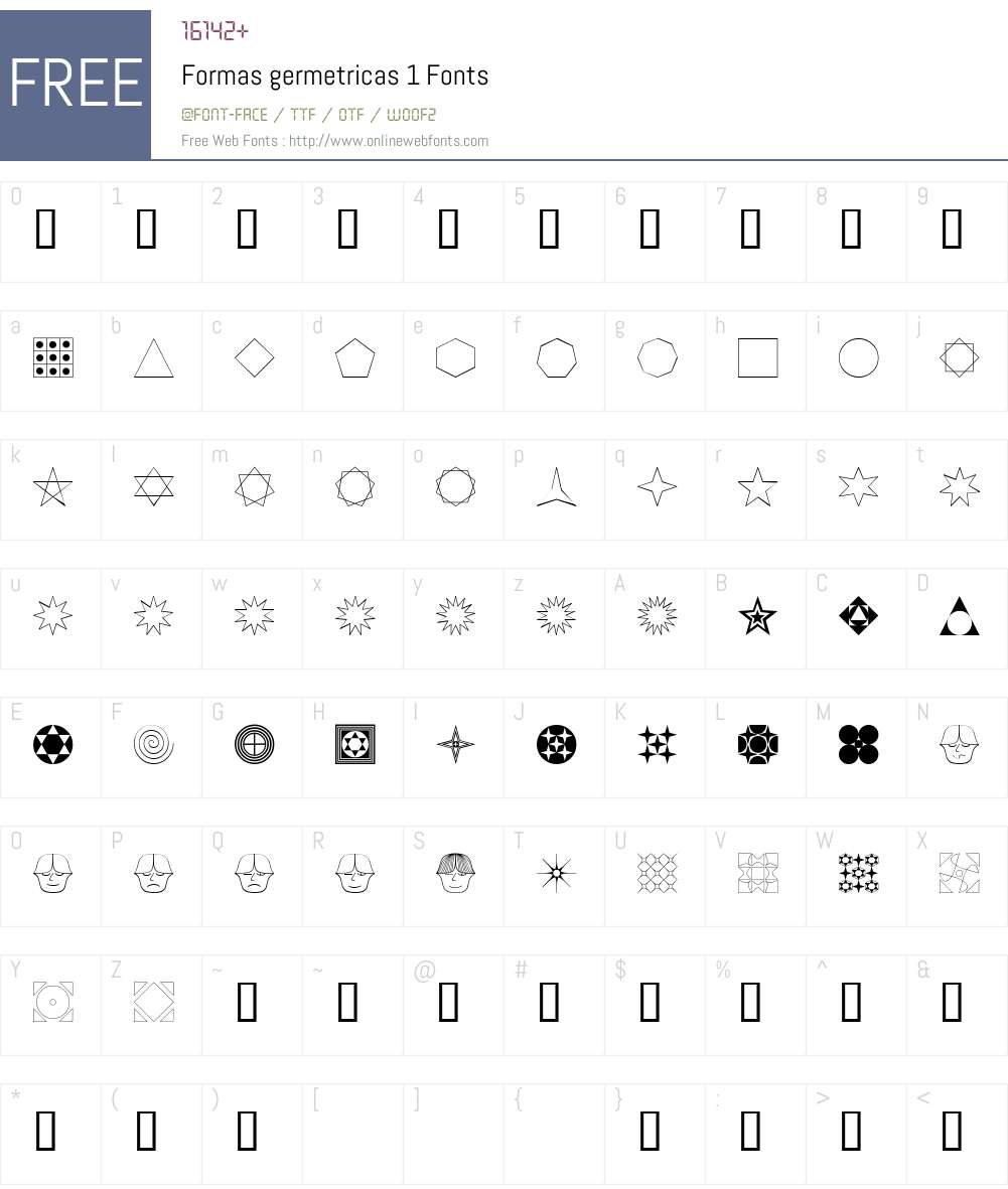 Formas germetricas 1 Font Screenshots