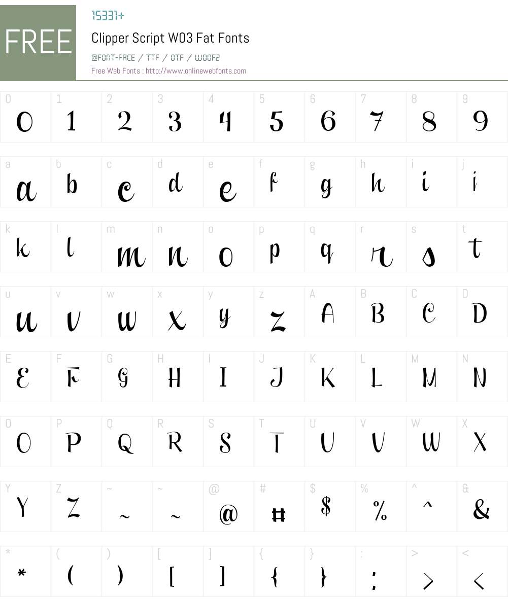 ClipperScriptW03-Fat Font Screenshots