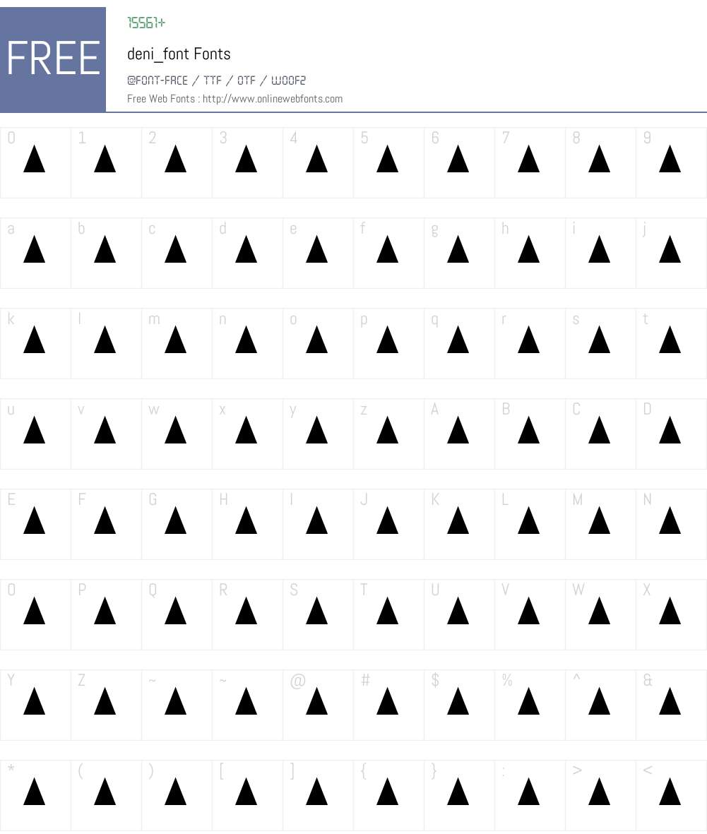 deni_font Font Screenshots