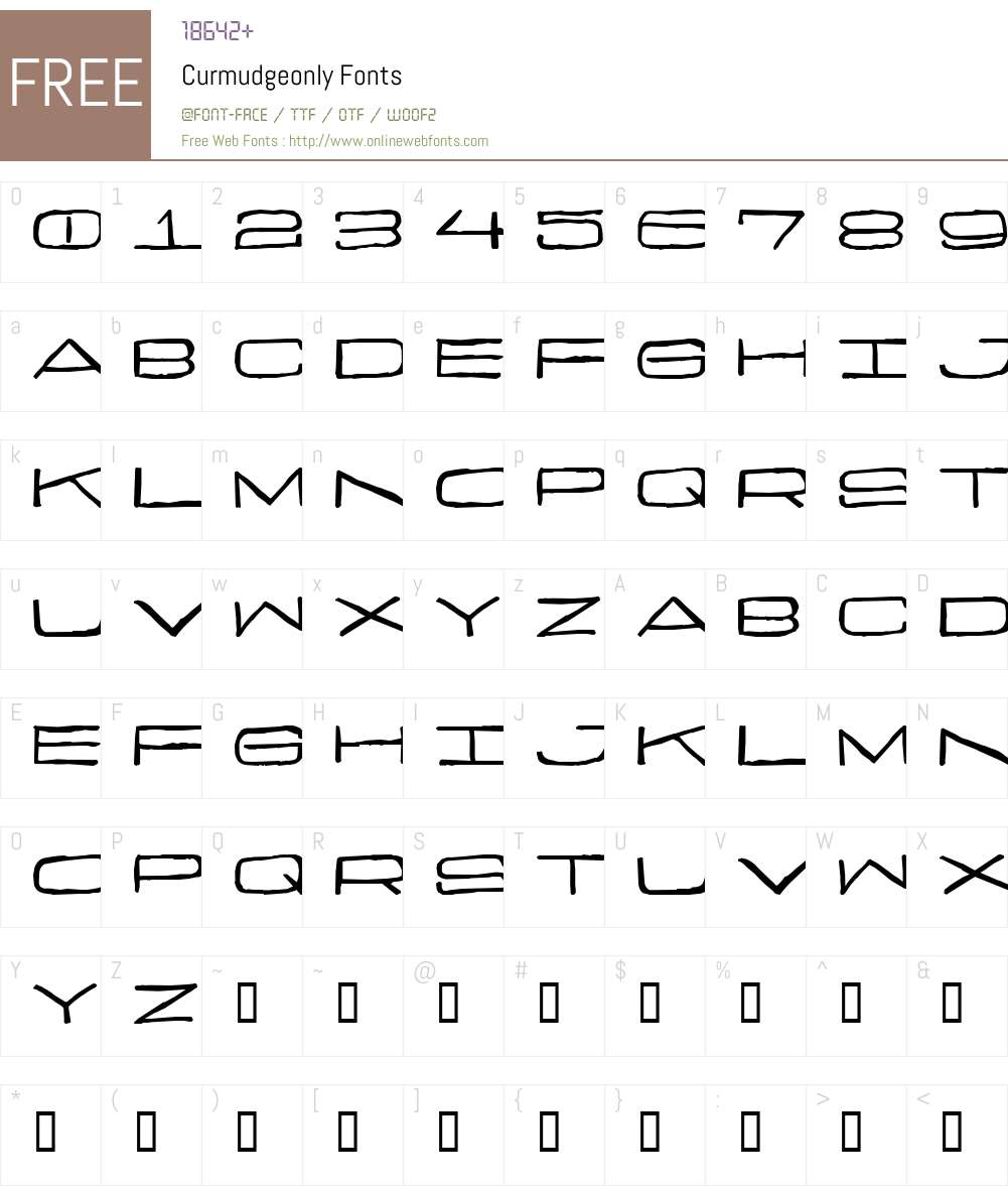 Curmudgeonly Font Screenshots