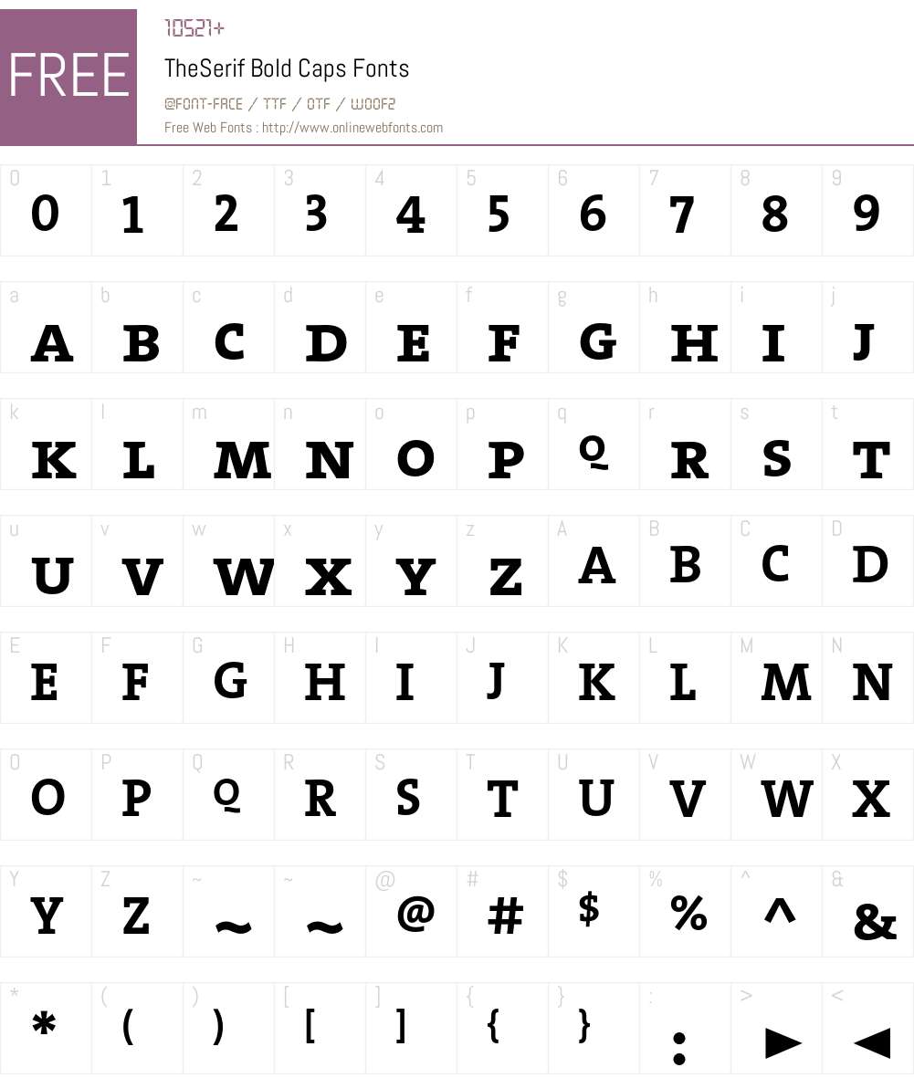 The Serif Bold- Font Screenshots