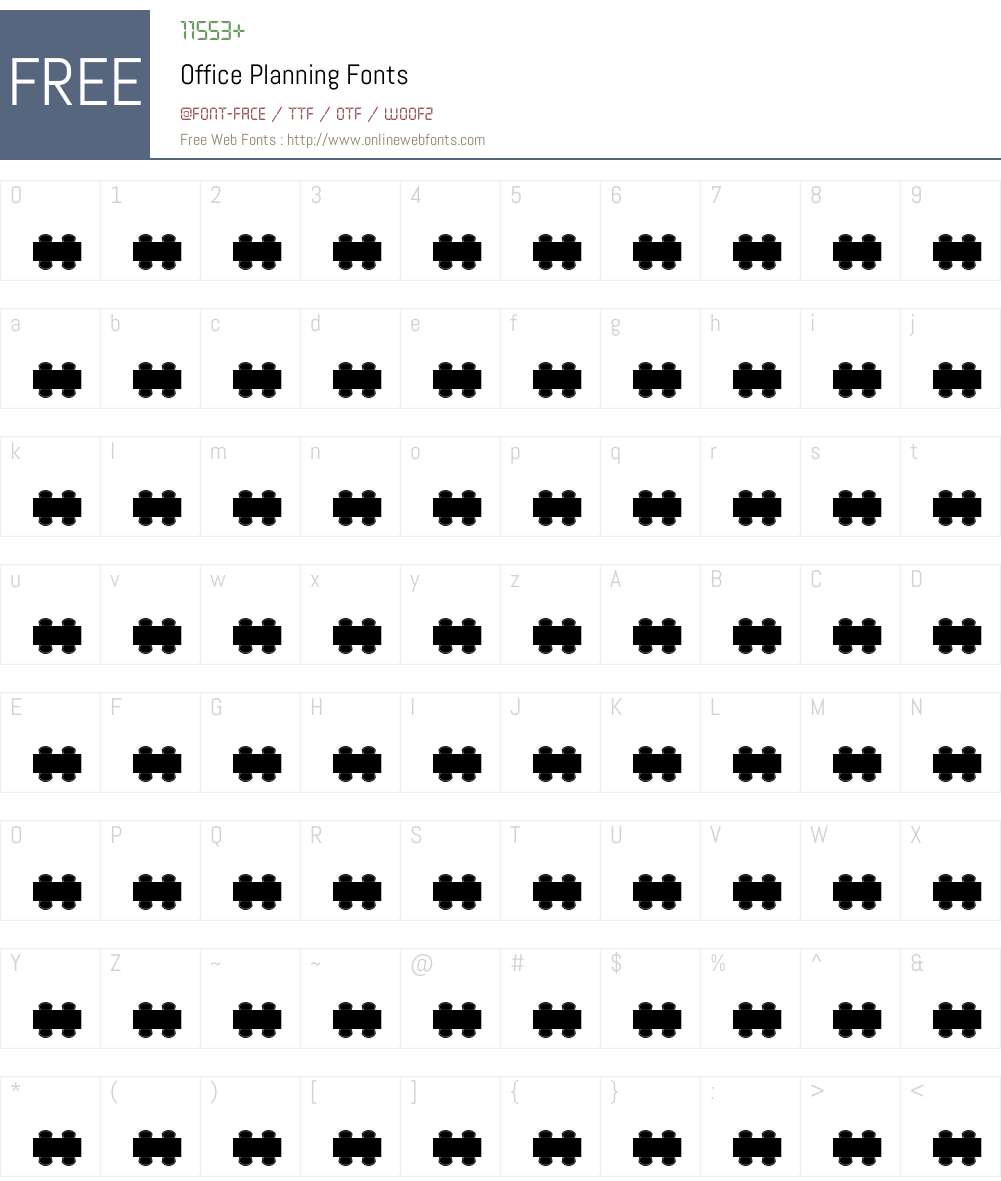 OfficePlanning Font Screenshots