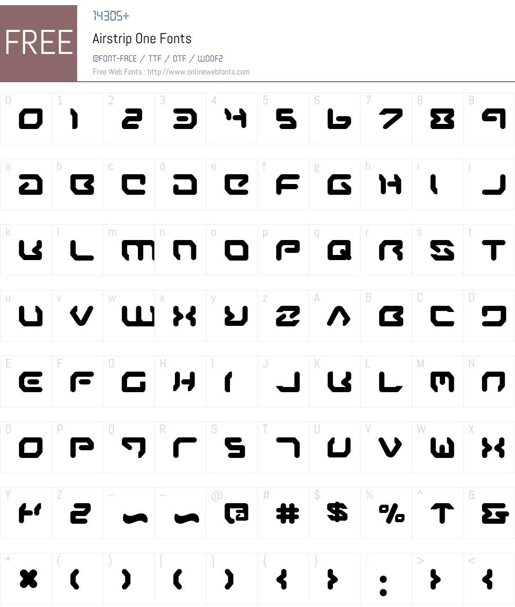 Airstrip One Font Screenshots