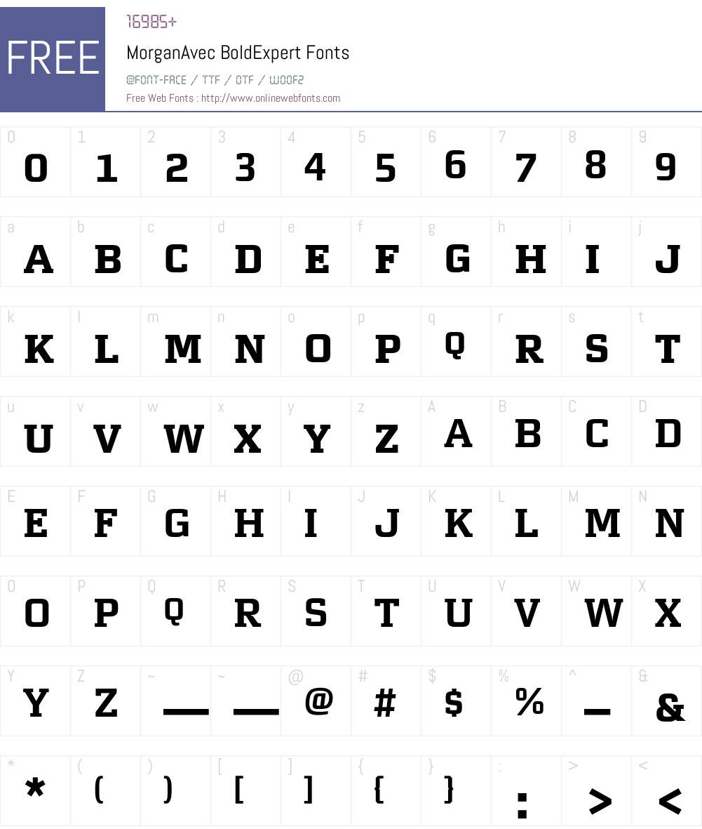 MorganAvec Font Screenshots