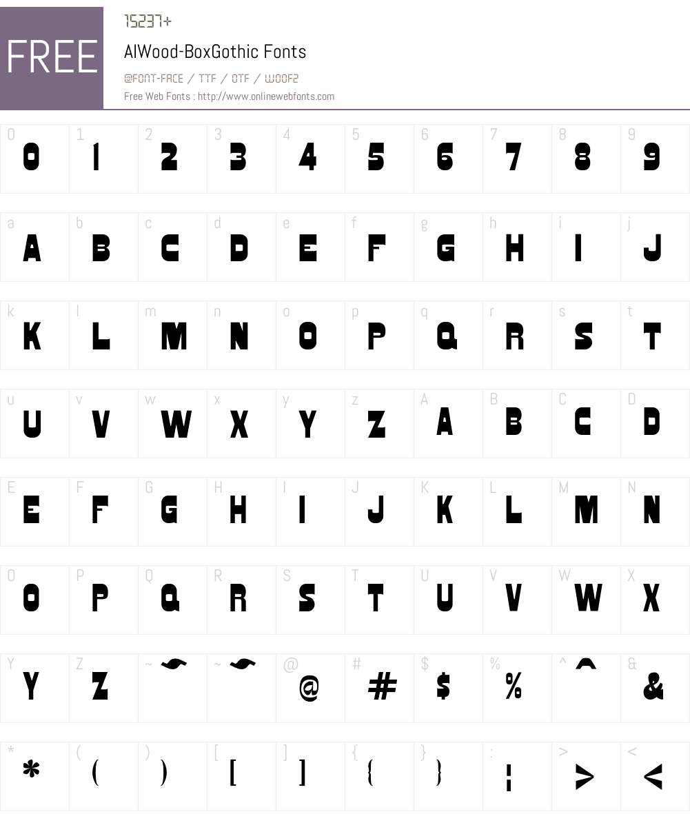 AIWood Font Screenshots