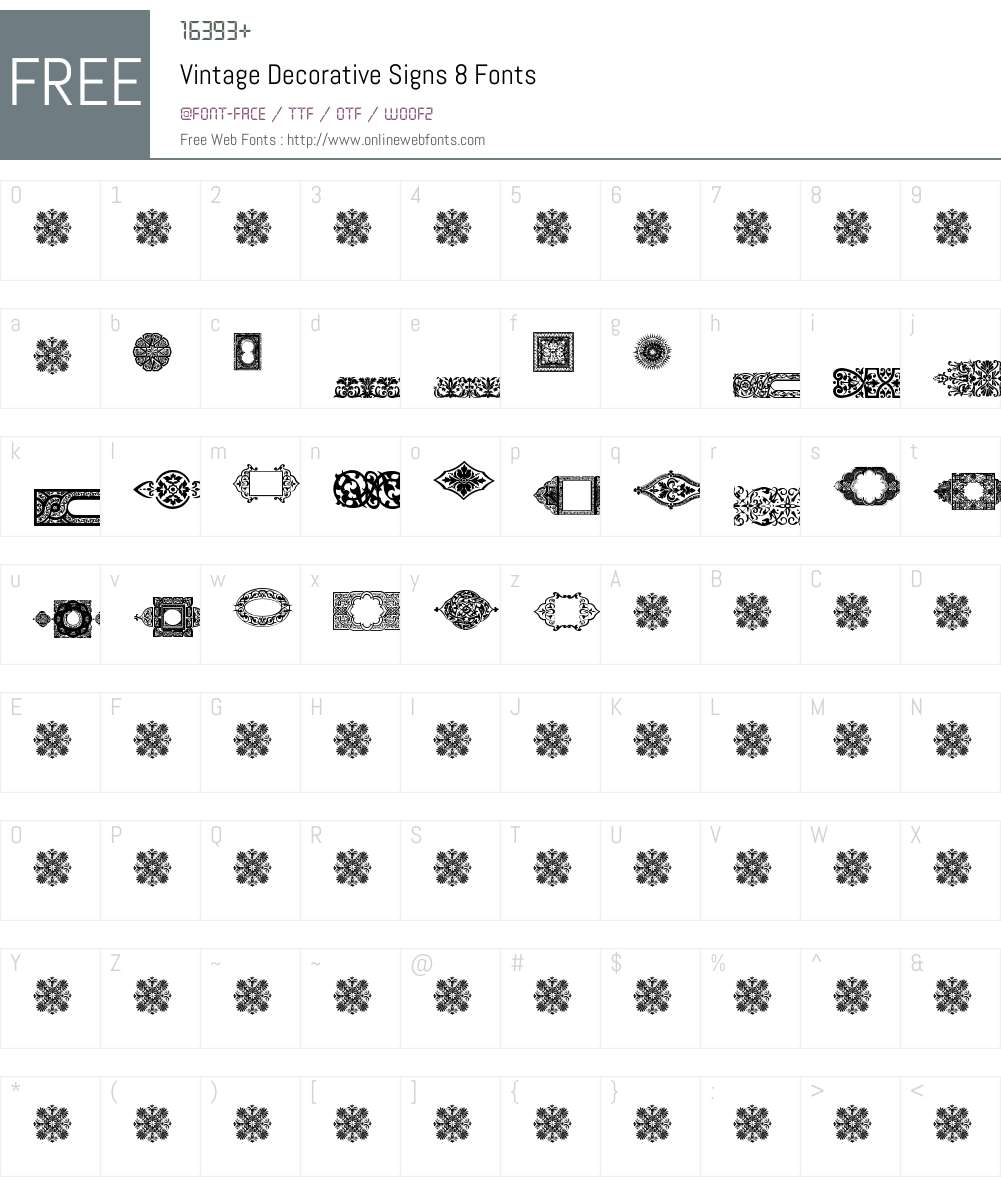 Vintage Decorative Signs 8 Font Screenshots