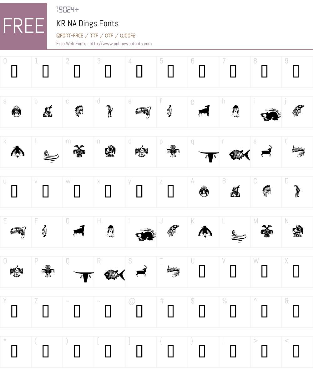 KR NA Dings Font Screenshots