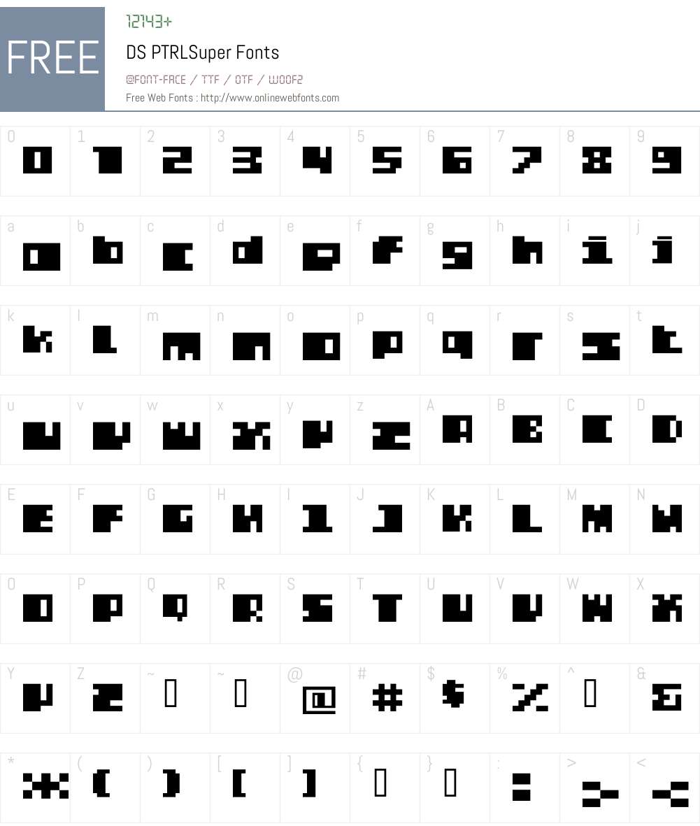 DS PTRLSuper Font Screenshots