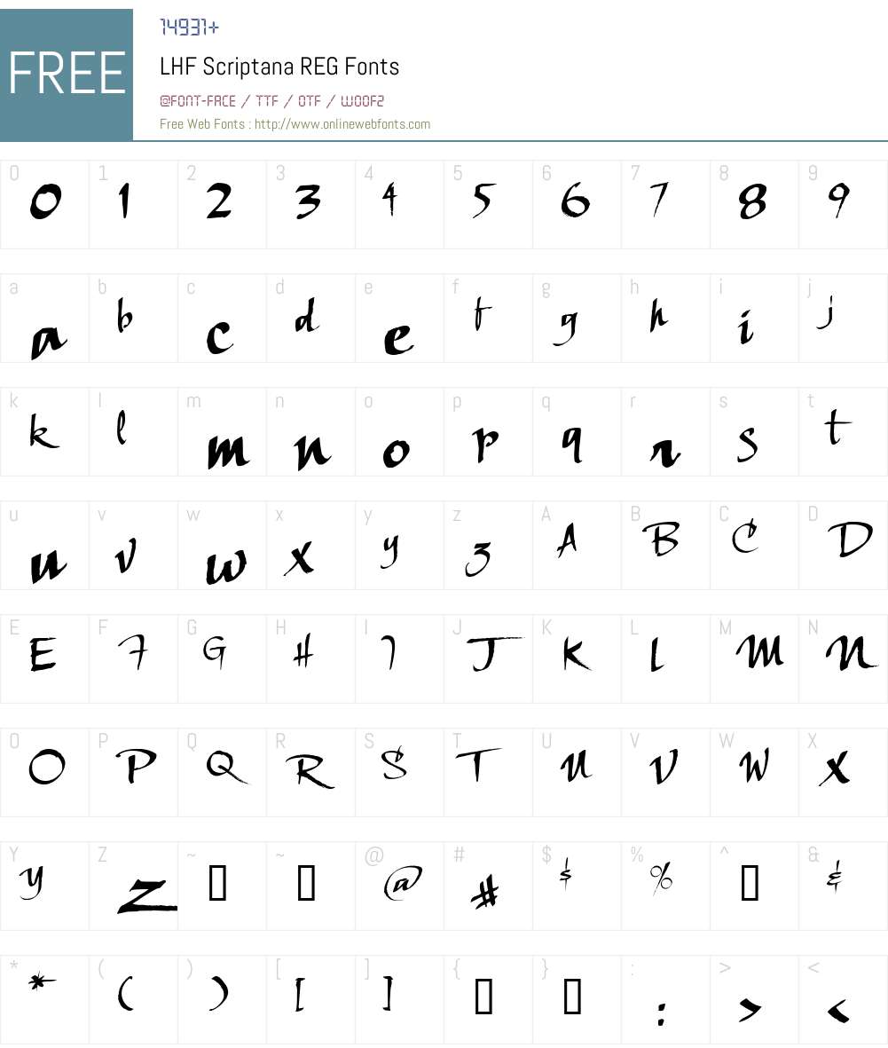 Scriptana LHF Scriptana REG (1) www.letterheadfonts.com Fonts Free Download ...