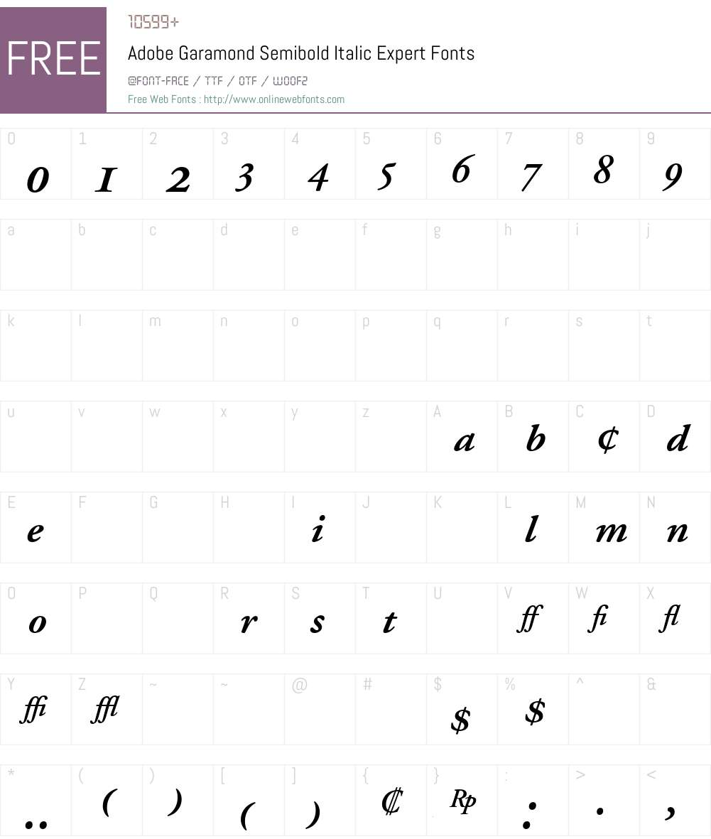 AGaramondExp Font Screenshots
