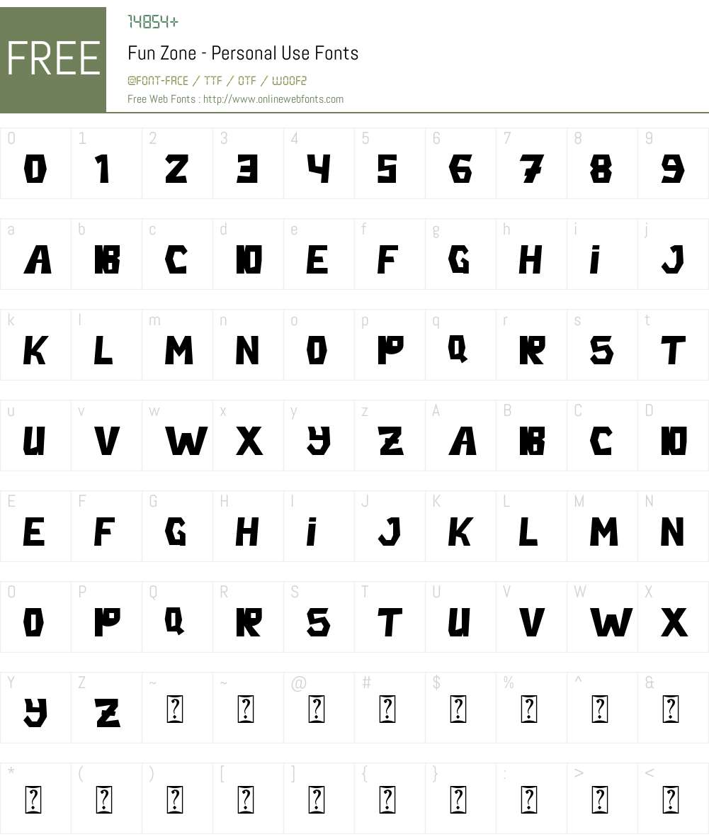 Fun Zone - Personal Use 1.00;June 25, 2021;FontCreator 12.0.0.2555 64 ...