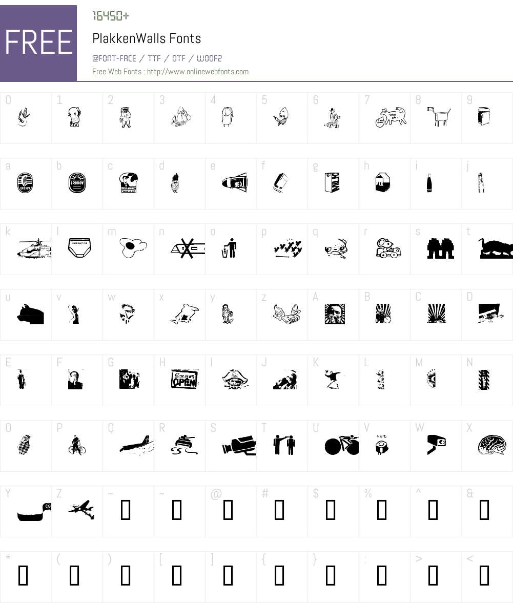 PlakkenWalls Font Screenshots