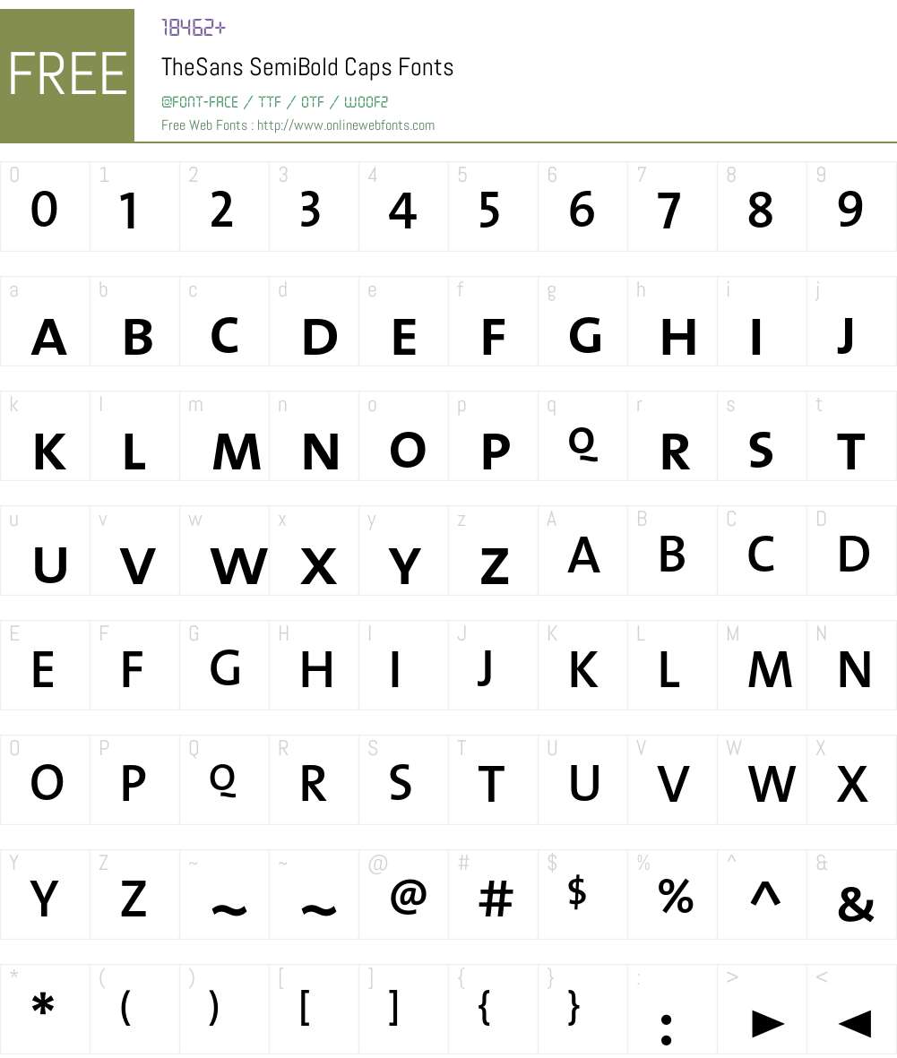 The Sans Semi Bold- Font Screenshots