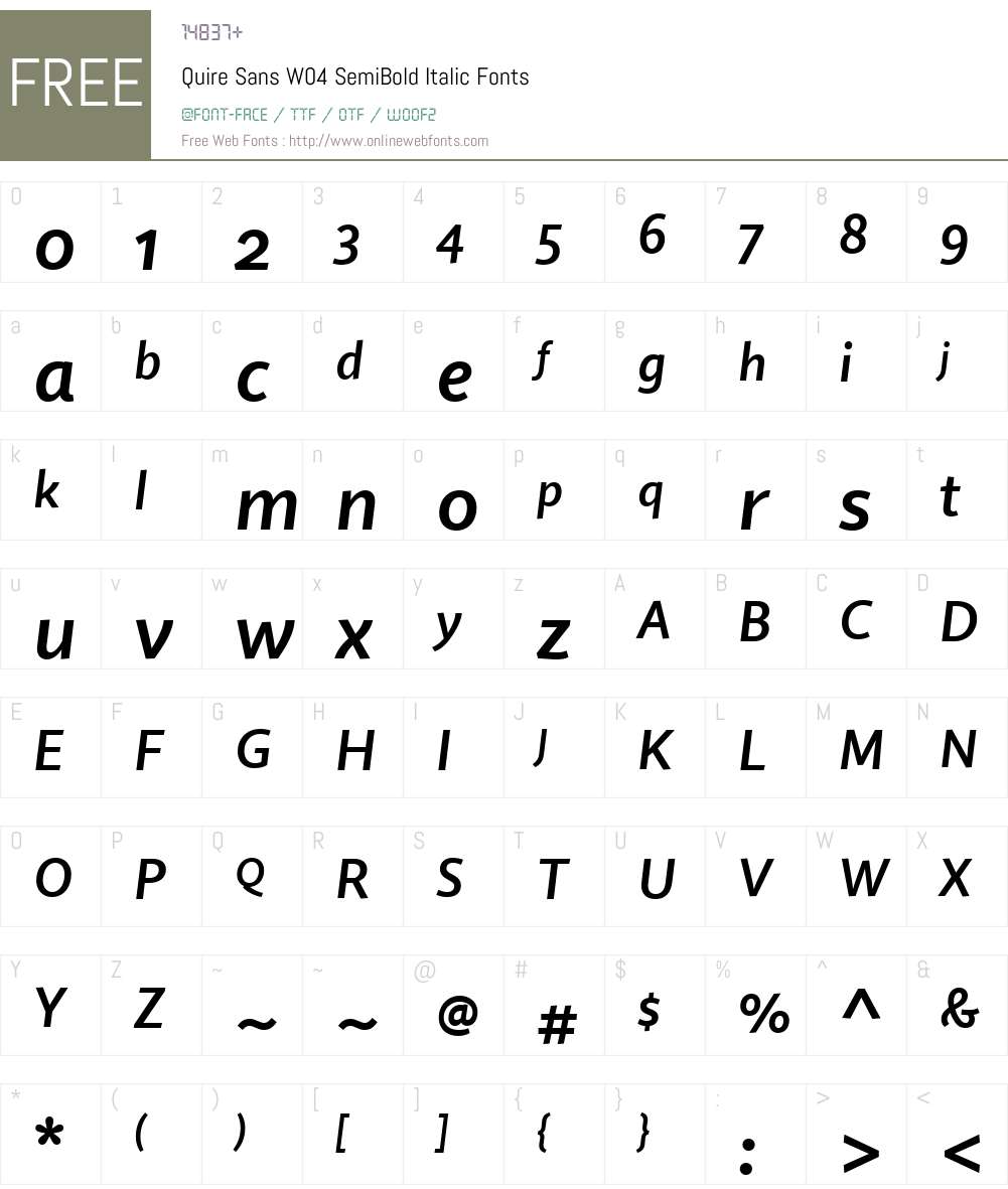 Quire Sans Font Screenshots