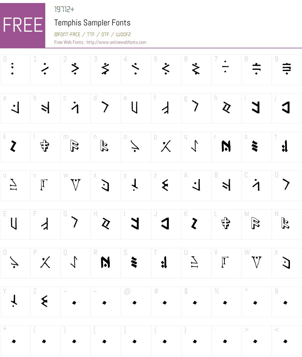 Temphis Sampler Font Screenshots