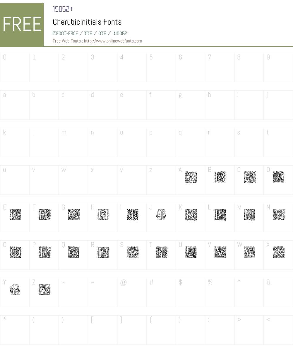 Cherubic Initials Font Screenshots