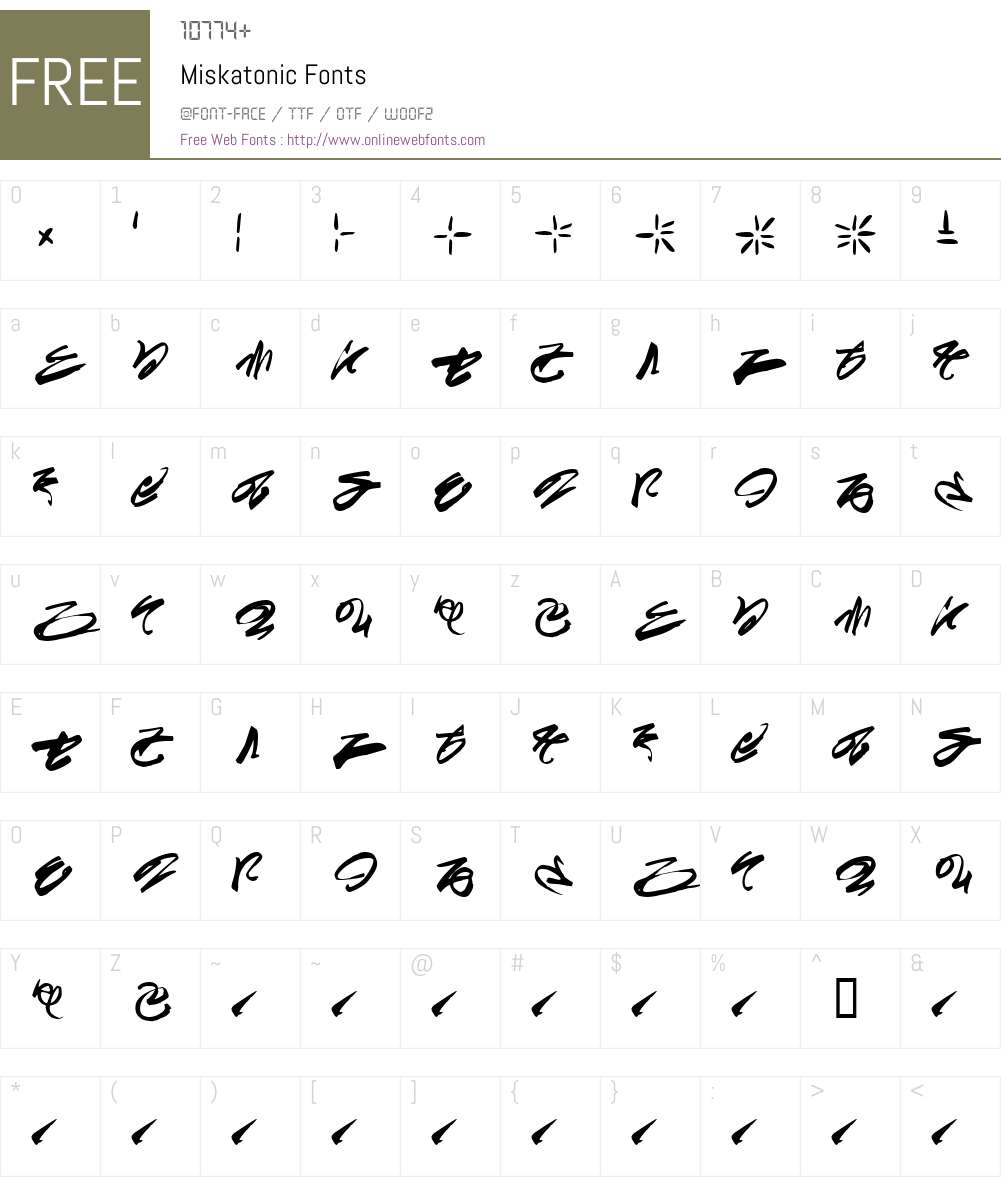 Miskatonic Font Screenshots
