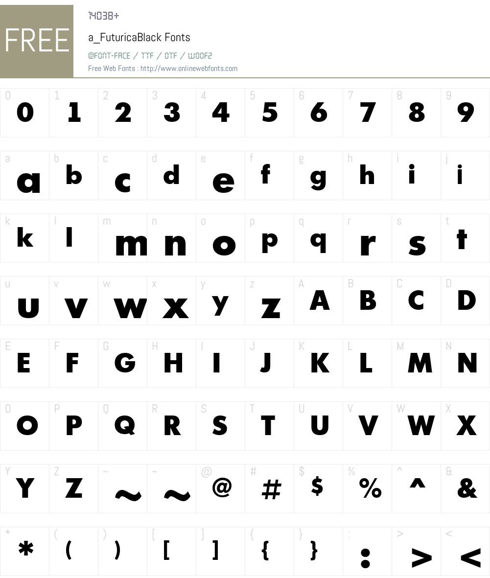 a_FuturicaBlack Font Screenshots