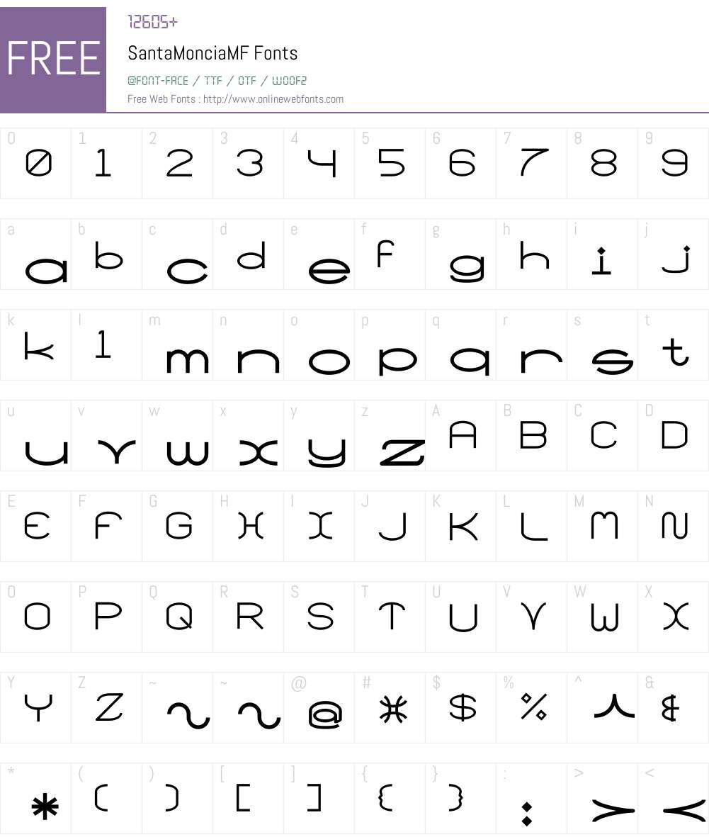 SantaMonciaMF Font Screenshots