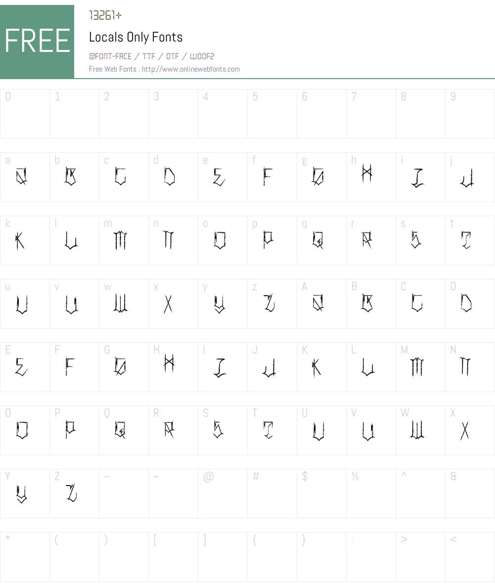 Locals Only Font Screenshots