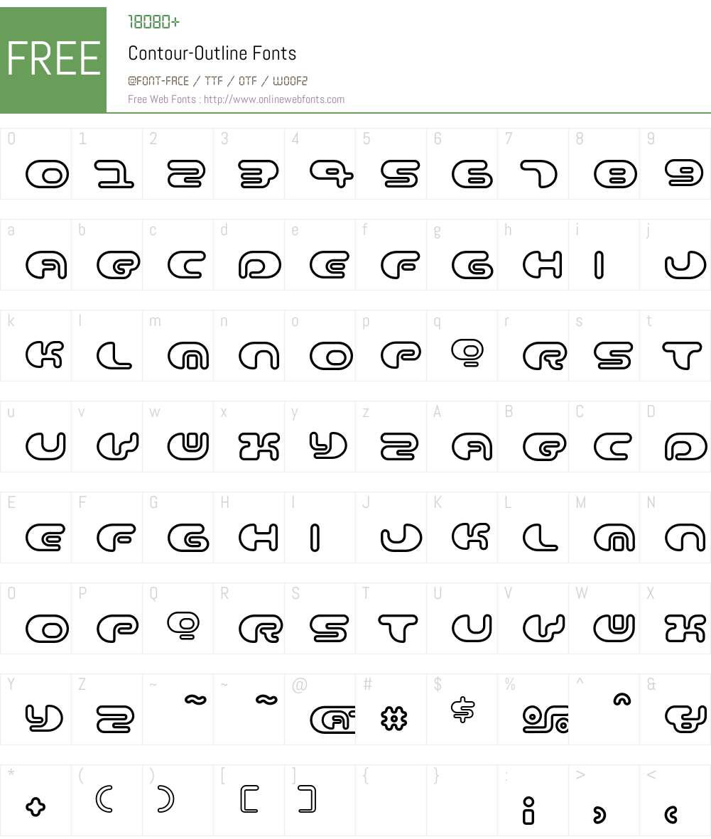 Contour Font Screenshots
