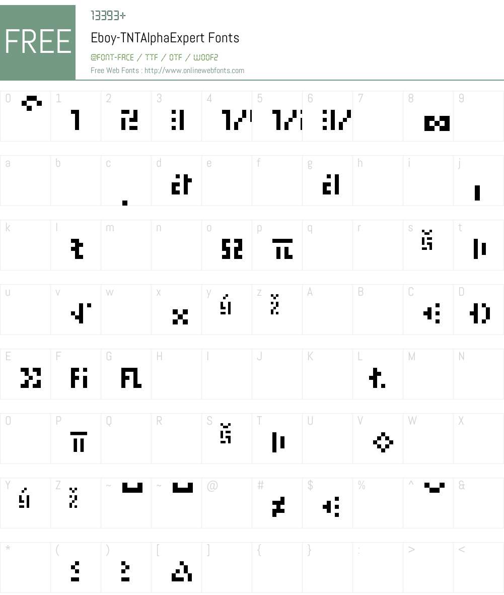 Eboy Font Screenshots