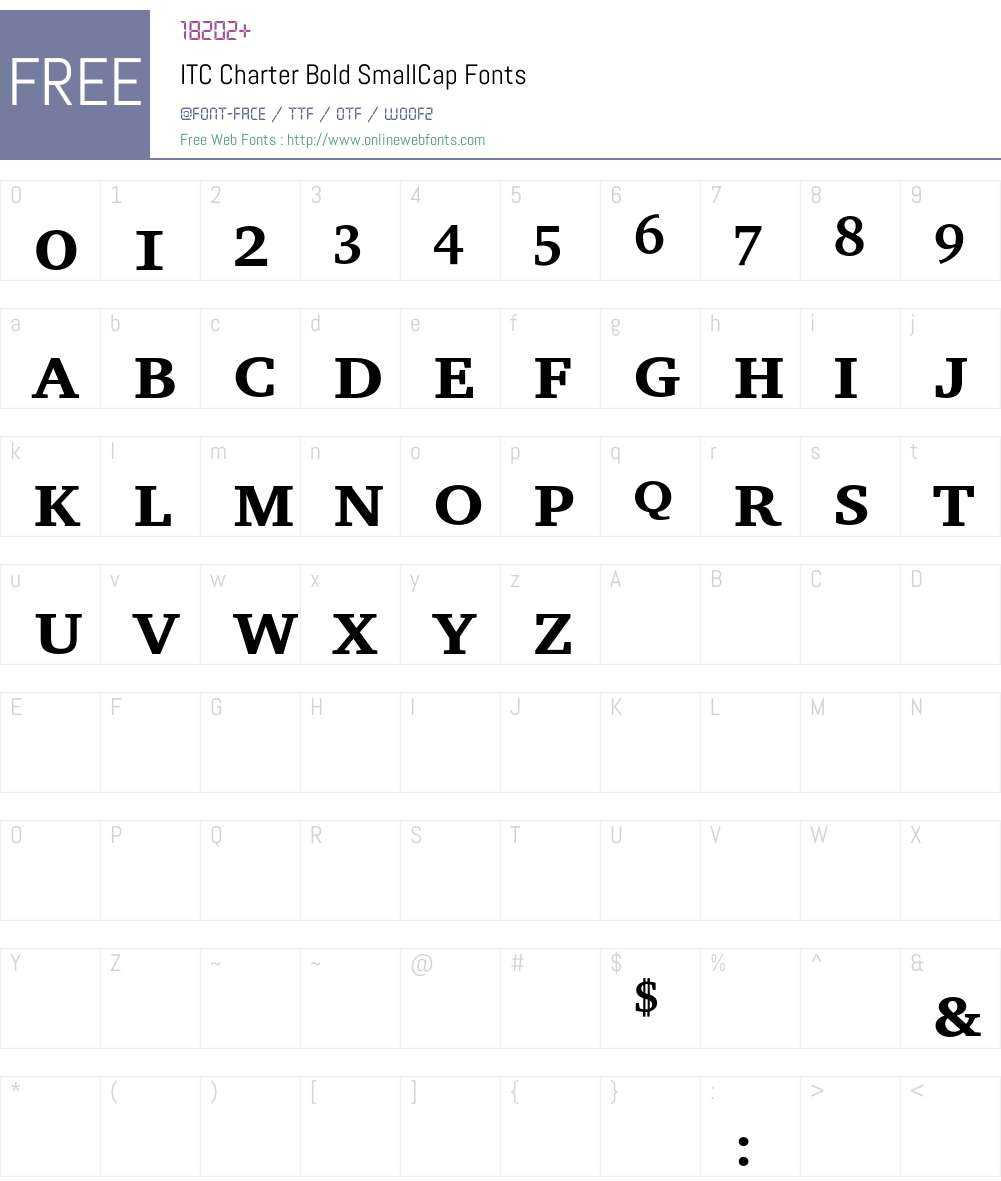 ITC Charter Font Screenshots