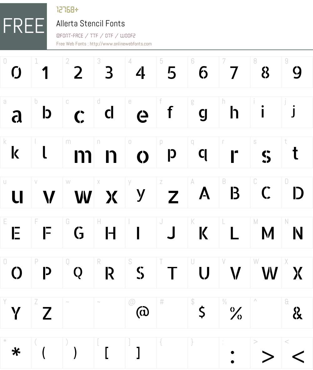 Allerta Font Screenshots