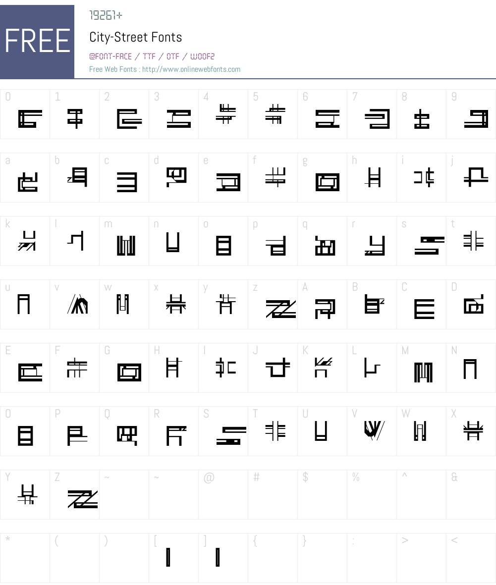 City Font Screenshots