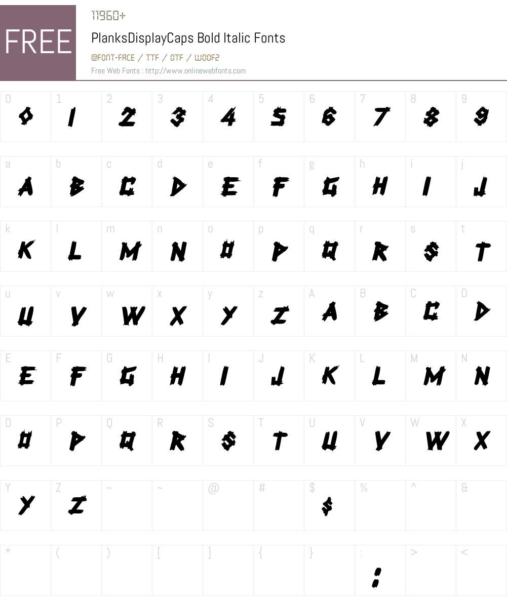PlanksDisplayCaps Font Screenshots