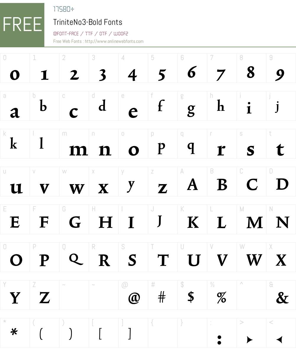 TriniteNo3 Font Screenshots