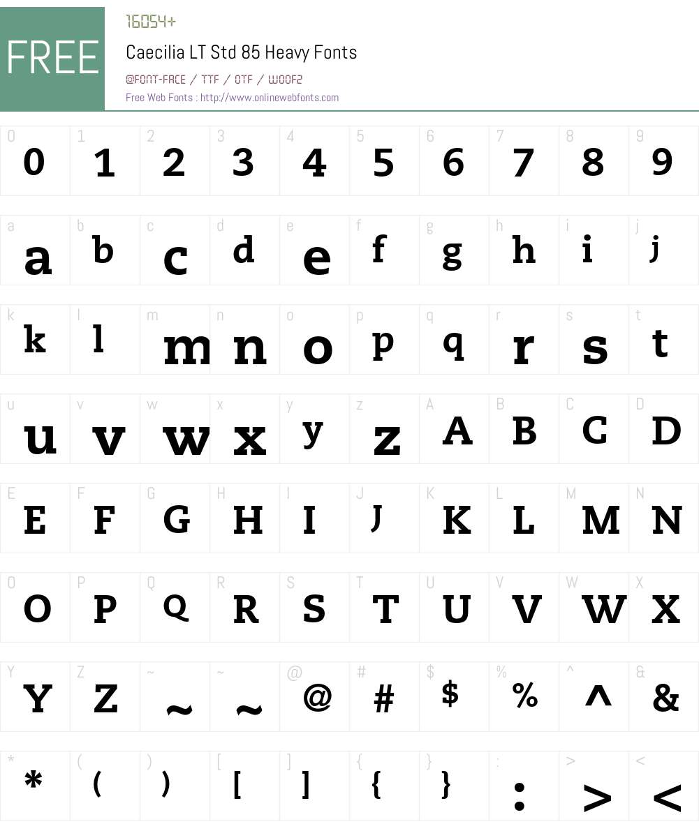 Caecilia LT Std Font Screenshots
