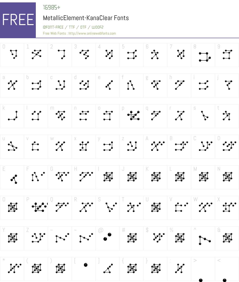MetallicElement Font Screenshots