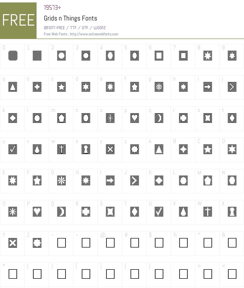 Grids n Things Font Screenshots