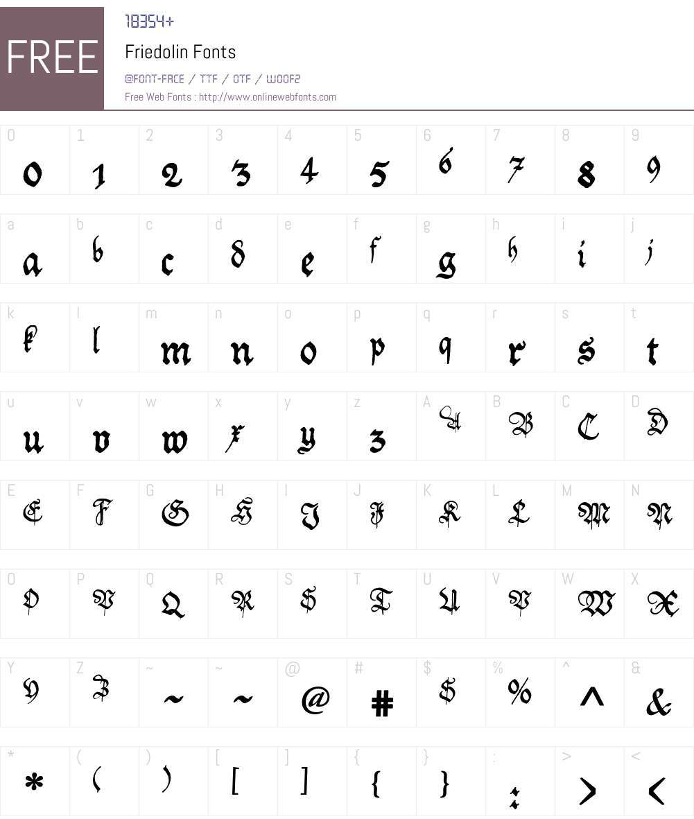 Friedolin Font Screenshots