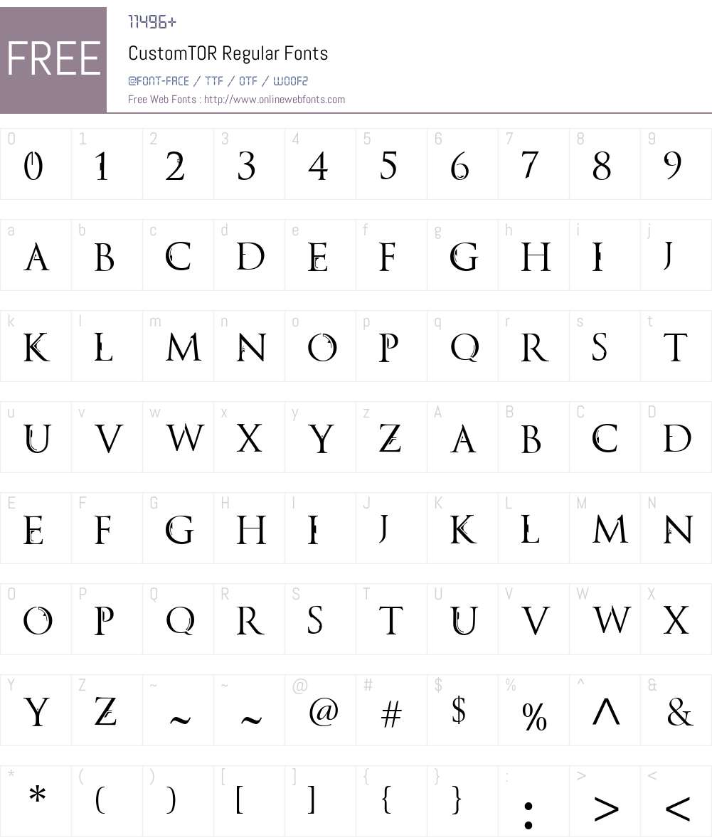 CustomTOR Font Screenshots